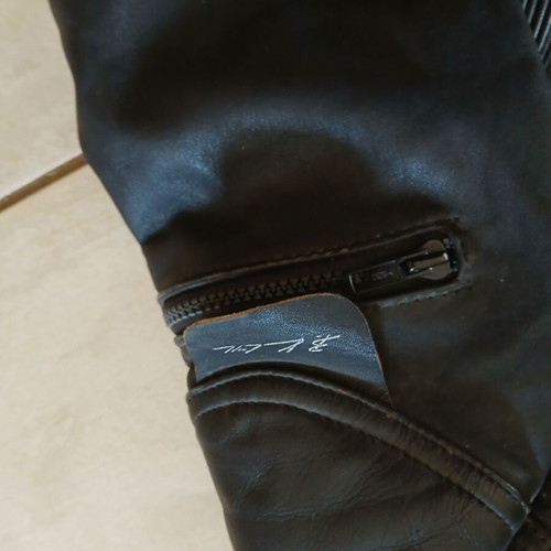 Leather motorcycle style jacket used, size XXS, black