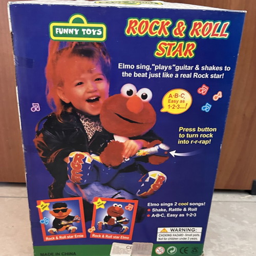 Funny Toys Elmo Rock & Roll Star plush toy, vintage, new