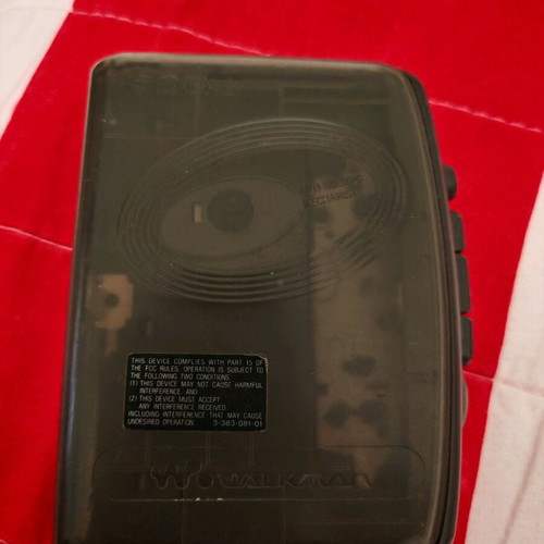 Sony Walkman wm-fx244 used with FM radio and headphones