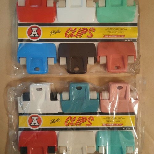 Vintage clips from the '80s new, pack of 6