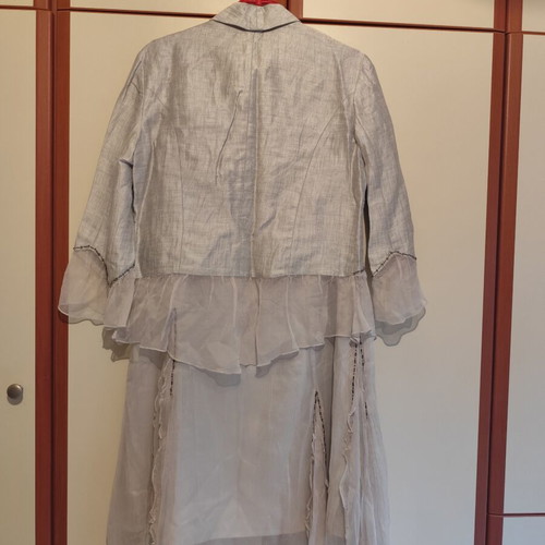 Arte Maxima by Makis Tselios women's silk 3-piece set used, size 48, gray