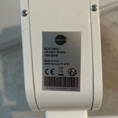 Equation DL15 Turbo 2000W fan heater like new