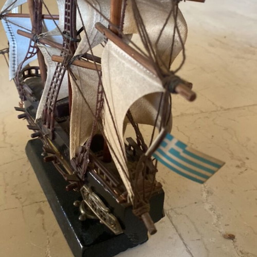 Decorative Spanish Fregata Española ship used, year 1978