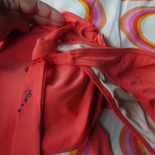 Coral swimsuit like new, adjustable with bra padding, sizes L and XL