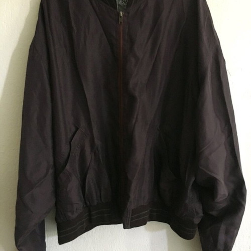 Avanti Purple 100% Silk Bomber Jacket Like New, Size L-XL
