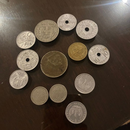 Collection of old coins used, 67 pcs, from various countries