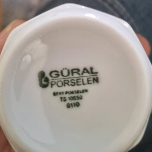 Porcelain branded special shot glass unused