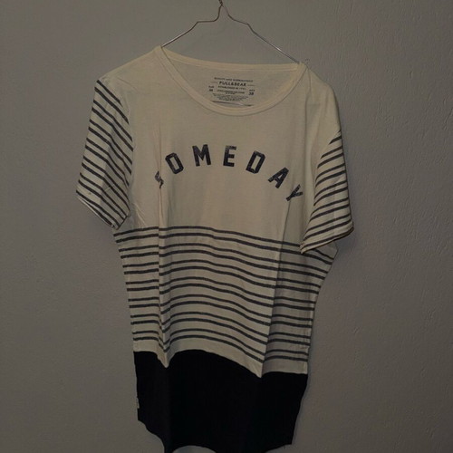 Pull&Bear men's striped Someday t-shirt size M used