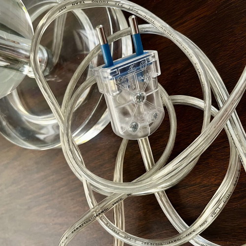 Vintage Lucite Table Lamp, Mid-Century Modern, 56 cm