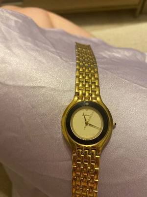 Orient vintage ρολόι μεταχειρισμένο unisex, μαύρο και χρυσαφί