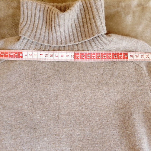 Massimo Dutti wool and cashmere turtleneck like new, S/M, beige-gray