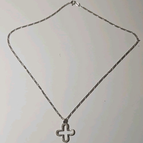 Silver 925 chain with double-sided cross vintage, like new