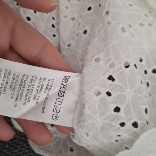Gant short sleeve top used, white, size S