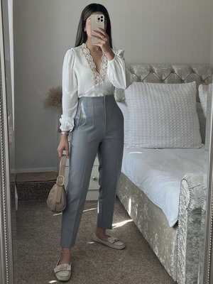 Zara gray office pants new, size 34