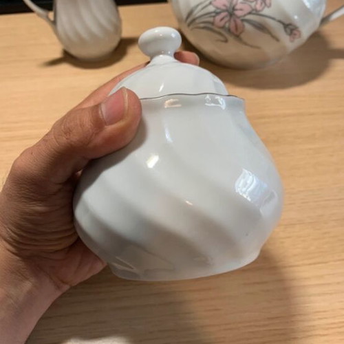 Tea pot set used with floral design
