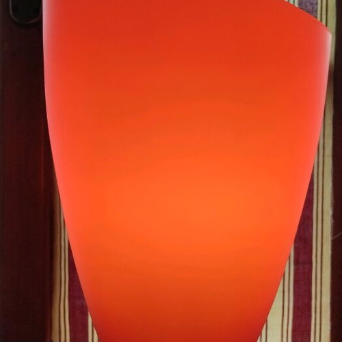 Lamp glass like new, fiery red vintage for E27