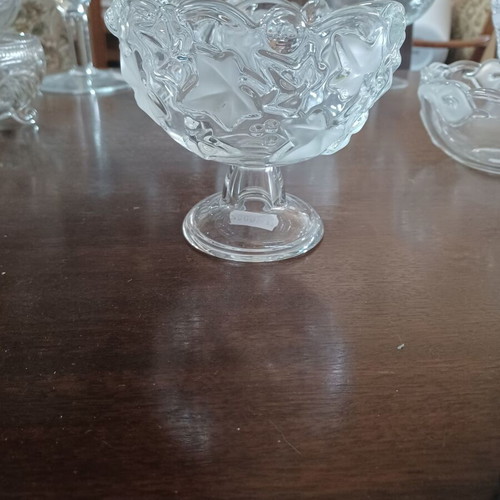 Footed fondue bowl used with frosted stars diameter 13.5