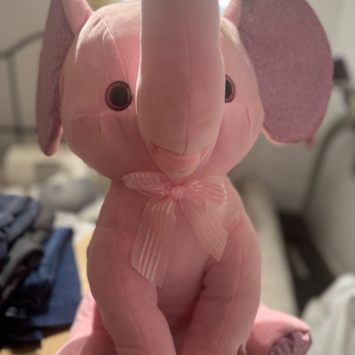 Plush large pink elephant like new