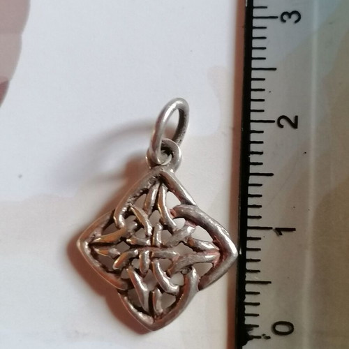Silver 925 pendant square with Celtic design new