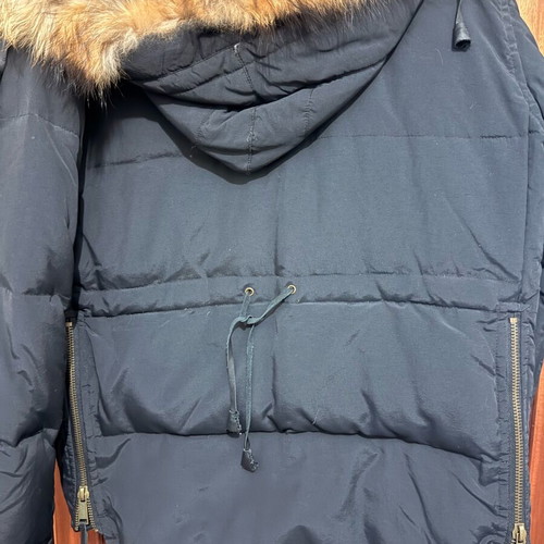 Dsquared2 Black Down Puffer Parka Jacket Fur Hood Men’s Large Like New
