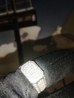 Sevalier 925 Silver Moissanite VVS1 Pinky Ring Size 10 New