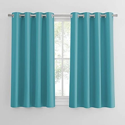 PONY DANCE thermal curtains set of 2 turquoise, like new