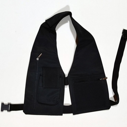 Black Shoulder Wallet with Safety Belt like new