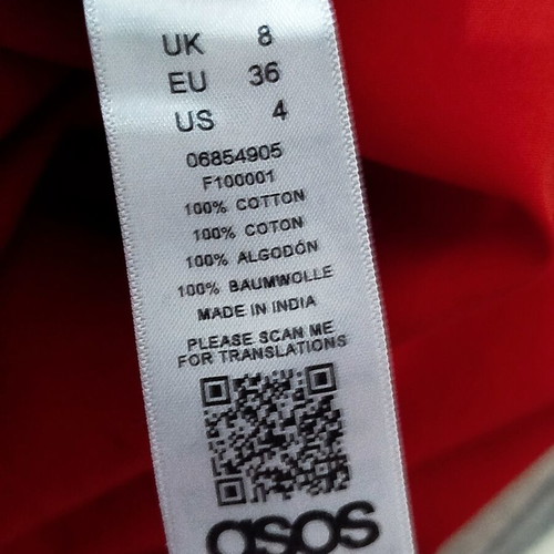 Asos βαμβακερή μπλούζα σαν καινούργιο, νούμερο large, σχέδιο στους ώμους