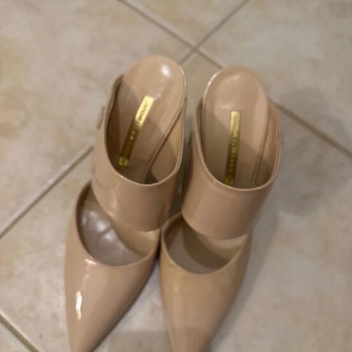 Mukes Nude Atos Lombardini mules like new, size 38, beige