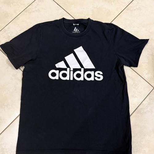 Adidas men's short-sleeve shirt used, navy blue, size L