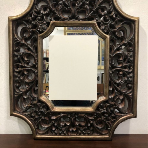 Wood Carved Mirror new, size 67x77 cm