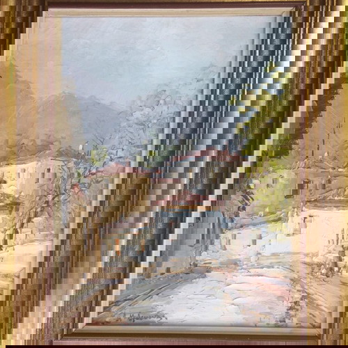 Έλαιο σε καμβά Αριστομένης Μυλωνάς 42x52, σαν καινούργιο