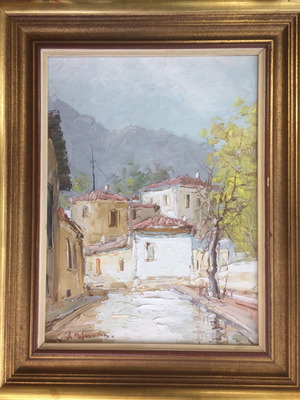 Aristomenis Mylonas oil painting on canvas like new