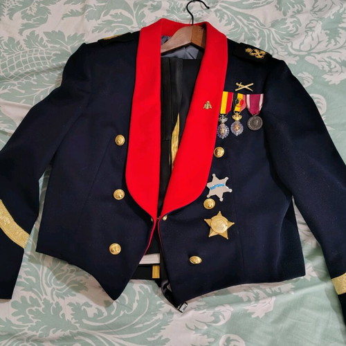 Military uniform authentic old used with medals