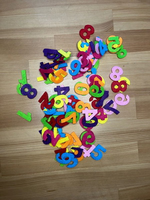 Felt numbers for crafts new, colorful set