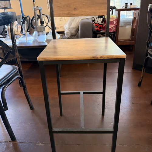 Bar stool set of 4, industrial style, Antique Brown and anthracite metal