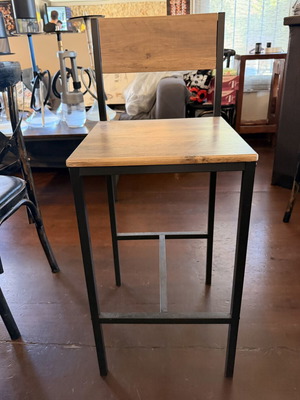 Bar stool set of 4, industrial style, Antique Brown and anthracite metal