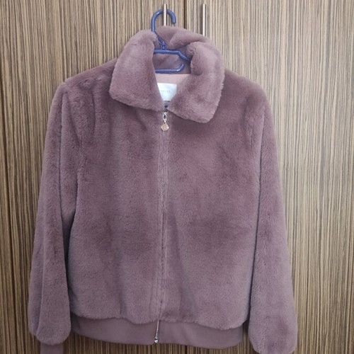 Women's short pink coat like new, size S