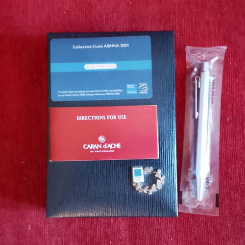 Caran d'Ache silver pen set Olympic Games Athens 2004 like new
