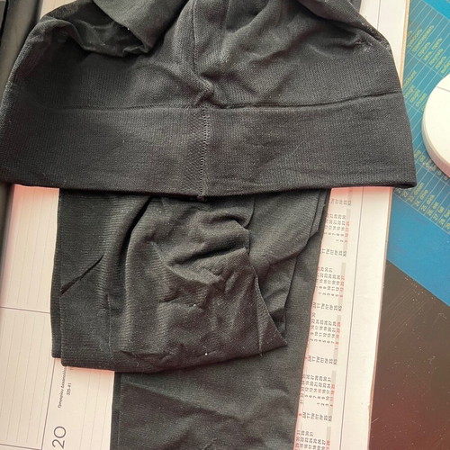 Black nylons and elastane socks size M new
