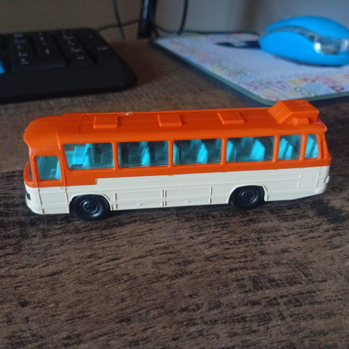Joy Toy Mercedes-Benz O302 vintage plastic toy bus like new