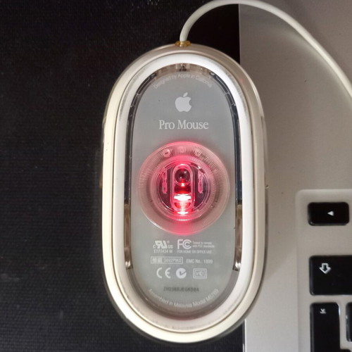 Apple Pro Mouse M5769 used, vintage optical mouse collectible