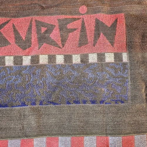 Vintage Surfin Beach Towel used, 90s pop art design
