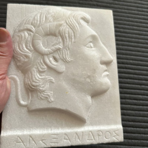Alexander the Great relief plaque like new