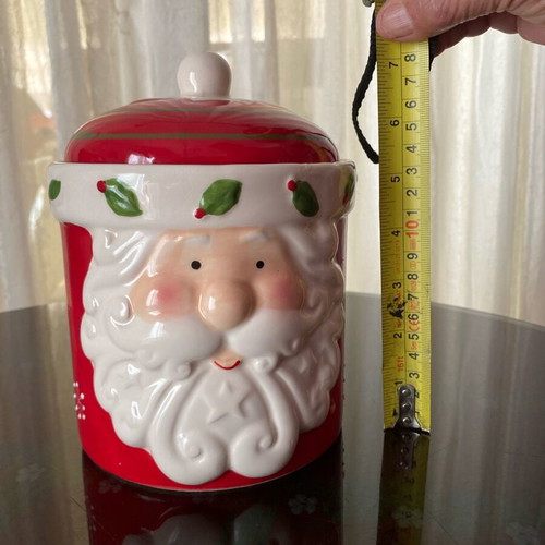 Ceramic Christmas cookie jar new