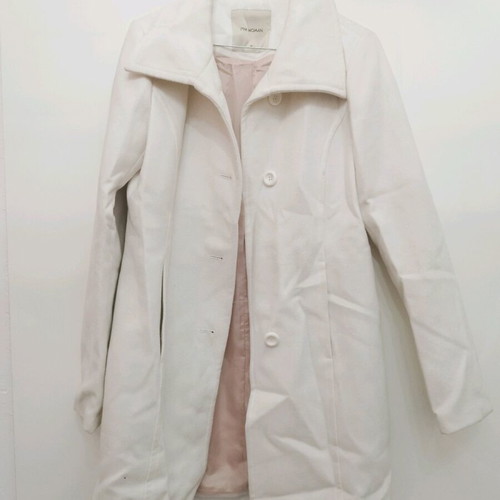 Off White Pink Woman coat size M used, white