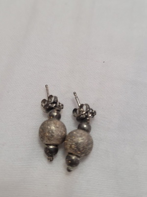 Silver women's earrings
