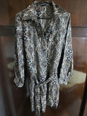 Patterned dress new Actius beige and colorful