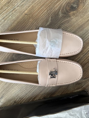 Lauren Ralph Lauren women's leather moccasins new, pink, size 38