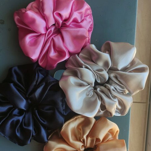 Scrunchies XL handmade satin new